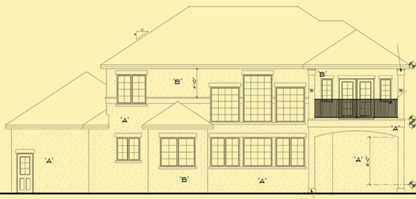 Rear Elevation For French Country Style