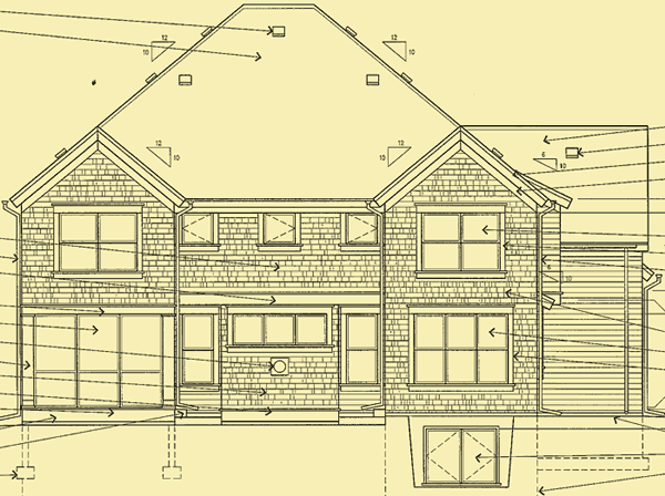 Rear Elevation For Harbor Cottage