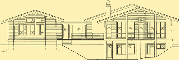 Rear Elevation For Hilltop View