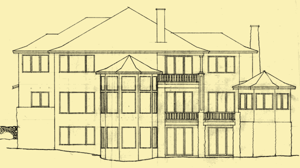 Rear Elevation For Lake Manor