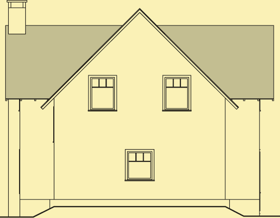 Rear Elevation For Lakeside Guest House