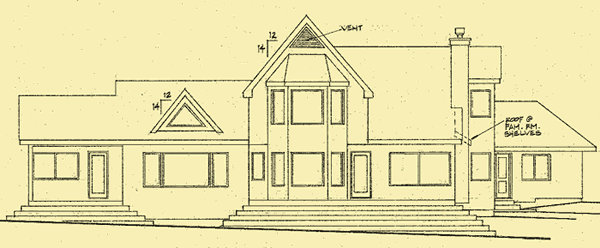 Rear Elevation For Lakeside Overlook
