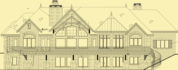 Rear Elevation For Mountain Chalet