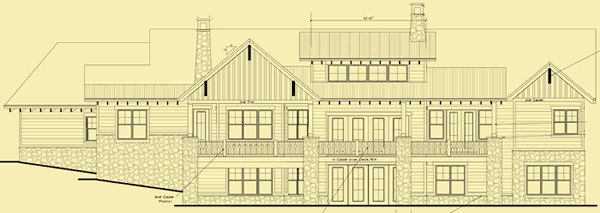 Rear Elevation For Mountain Retreat