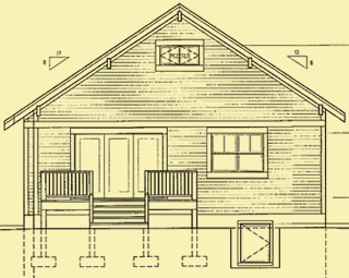 Rear Elevation For Narrow Lot Cottage