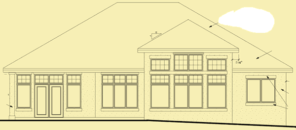 Rear Elevation For One Story With a View