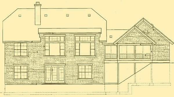 Rear Elevation For Pepin Cottage