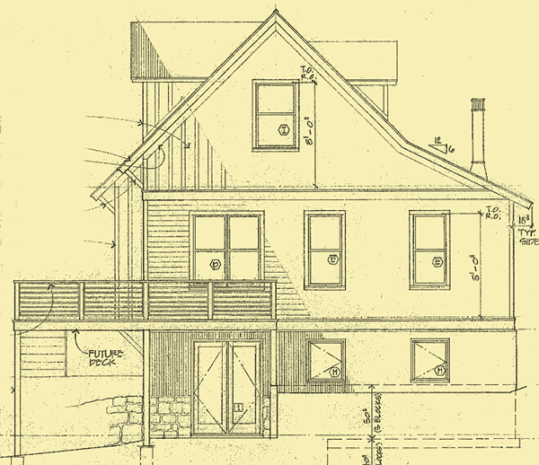 Rear Elevation For Quaint Escape