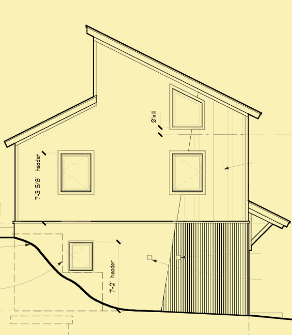 Rear Elevation For Rustic Guest House