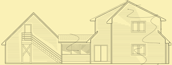 Rear Elevation For Simple Solar Craftsman