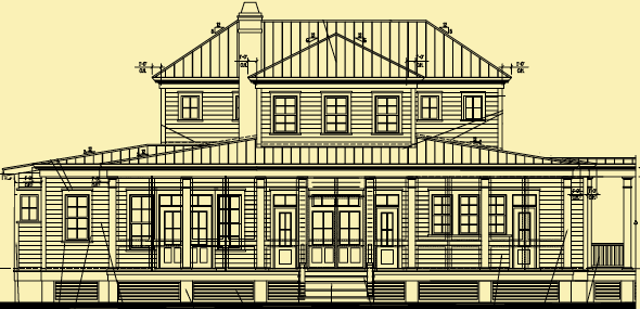 Rear Elevation For Southern Revival 2