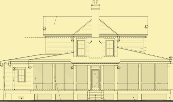 Rear Elevation For Southern Revival