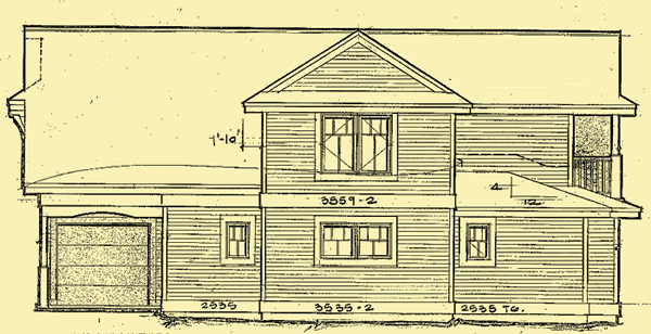 Rear Elevation For Sunny Bungalow