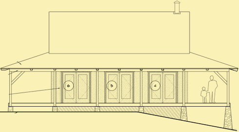 Rear Elevation For Timber Cabin