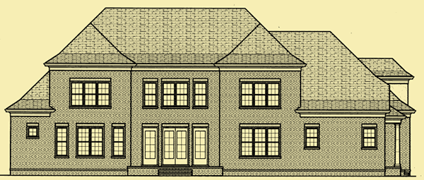 Rear Elevation For Traditional Manor
