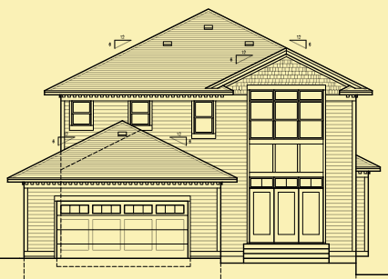 Rear Elevation For Urban Cottage