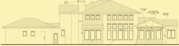 Rear Elevation For Villa Milano