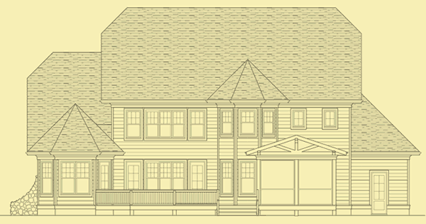 Rear Elevation For Woodside