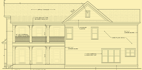 Side 1 Elevation For Carolina Narrow Lot