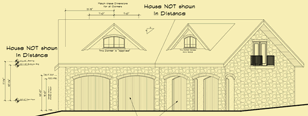 Side 1 Elevation For Chalet With Two Wings