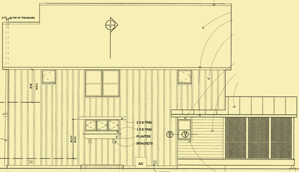 Side 1 Elevation For Cottage Revival