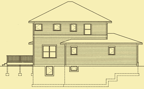 Side 1 Elevation For Family Prairie Cottage