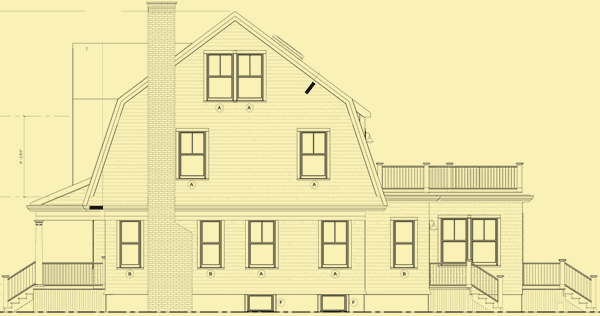Side 1 Elevation For Gambrel House