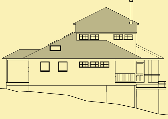 Side 1 Elevation For Hillside House