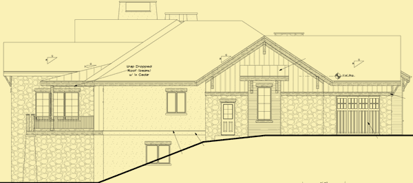 Side 1 Elevation For Hillside View