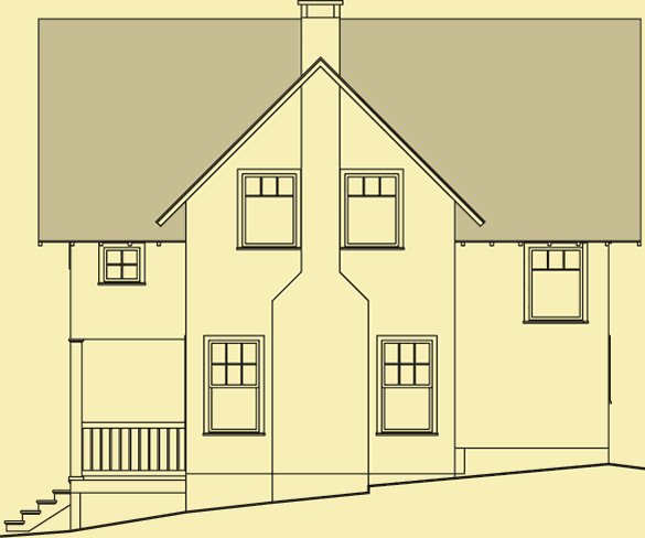 Side 1 Elevation For Lakeside Guest House
