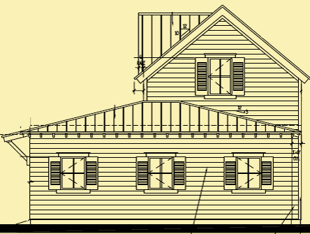 Side 1 Elevation For Low Country Living Garage