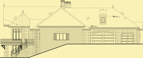 Side 1 Elevation For Mountain Chalet