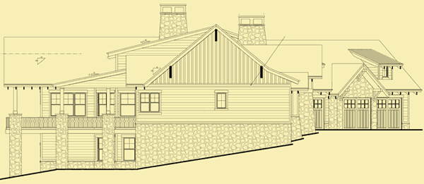 Side 1 Elevation For Mountain Retreat