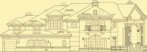 Side 1 Elevation For Neoclassical Chateau