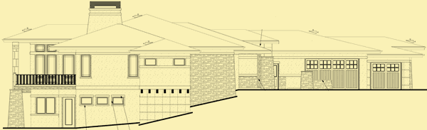 Side 1 Elevation For One Story Contemporary