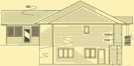 Side 1 Elevation For Passive Solar Ranch House