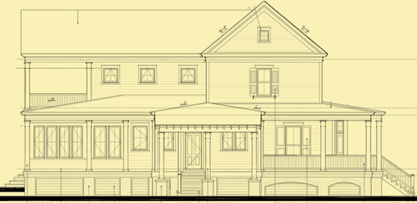 Side 1 Elevation For Plantation Style with a View