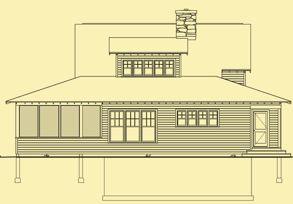 Side 1 Elevation For Porch Cabin 2