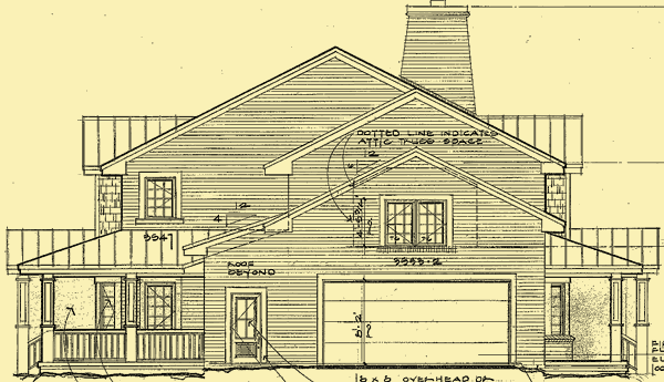 Side 1 Elevation For Quintessential Farmhouse