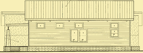 Side 1 Elevation For Radius Roof House