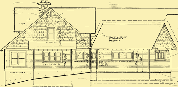 Side 1 Elevation For Red Mountain Lodge