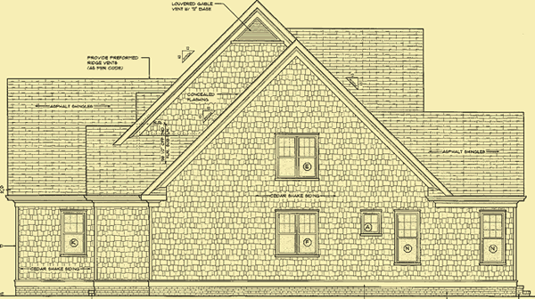 Side 1 Elevation For Shingled Two-Story