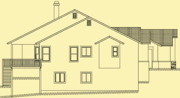 Side 1 Elevation For Single Story With 3 Bedrooms