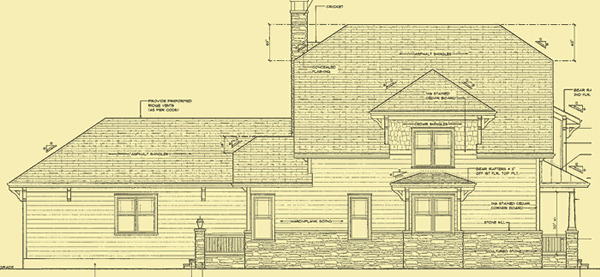 Side 1 Elevation For Southern Craftsman