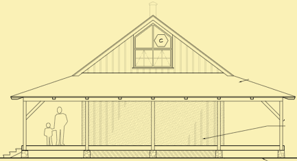 Side 1 Elevation For Timber Cabin