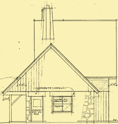 Side 1 Elevation For Timbered Lake Retreat