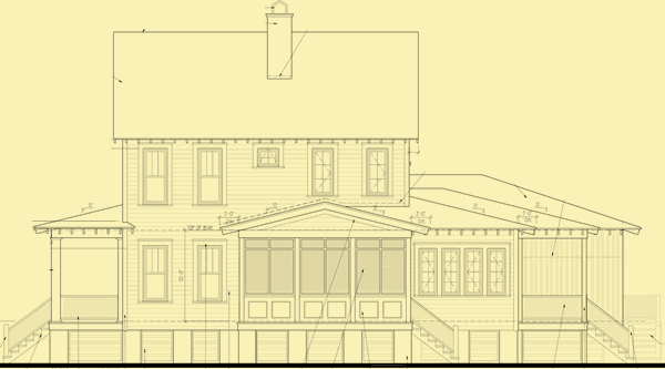 Side 1 Elevation For Traditional Southern Charmer