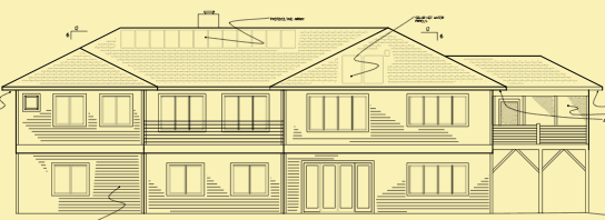 Side 1 Elevation For Unique Passive Solar Home