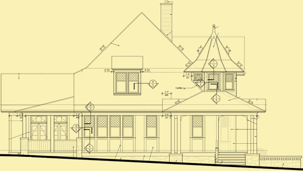 Side 1 Elevation For Unique Southern Style