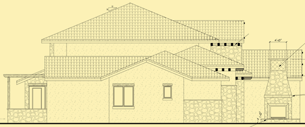 Side 1 Elevation For Villa Milano